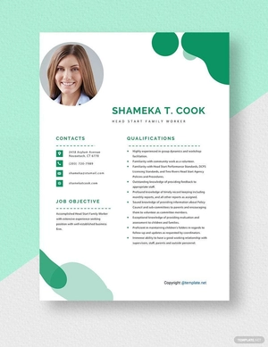 Head Start Family Worker Resume