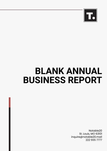 Free Blank Annual Business Report Template to Edit Online