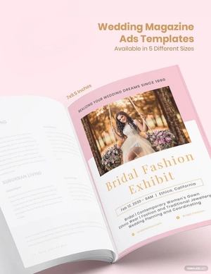 Elegant Wedding Magazine Ads Template