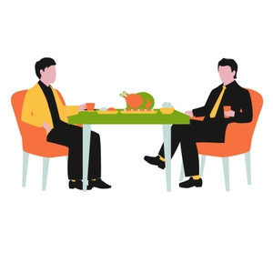 Free Business Dinner Meeting Clipart to Edit Online