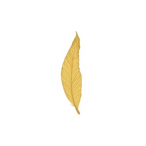 Free Gold Feather Clipart to Edit Online