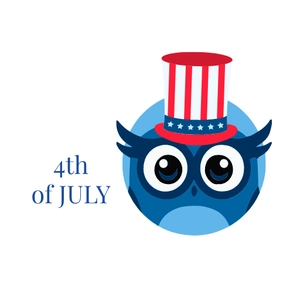 Free 4th of July Owl Clipart Template to Edit Online