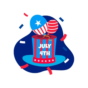 Free 4th of July Party Clipart Template to Edit Online