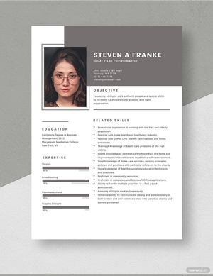 Home Care Coordinator Resume