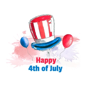 Free 4th of July Watercolor Clipart Template to Edit Online
