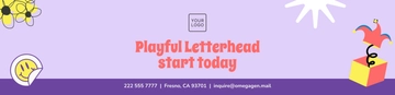 Free Playful Letterhead Template to Edit Online