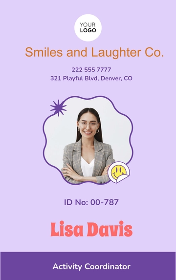 Free Playful ID Card Template to Edit Online