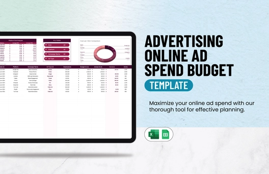 Advertising Online Ad Spend Budget Template