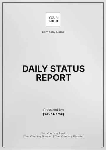 Free Daily Status Report Template to Edit Online