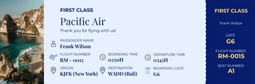 Free Bali Themed Airline Ticket to Edit Online
