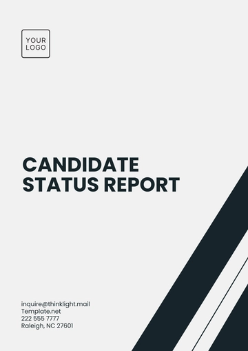 Free Candidate Status Report Template to Edit Online