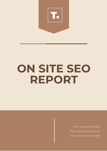 Free On Site SEO Report Template to Edit Online