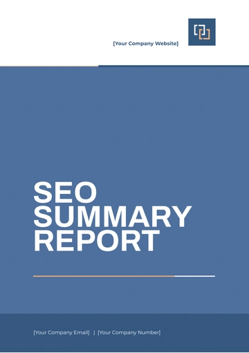 Free SEO Summary Report Template to Edit Online