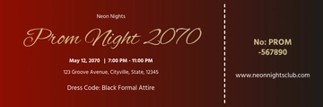 Free Prom Invitation Ticket Template to Edit Online