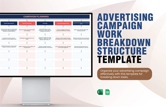 Advertising Campaign Work Breakdown Structure Template