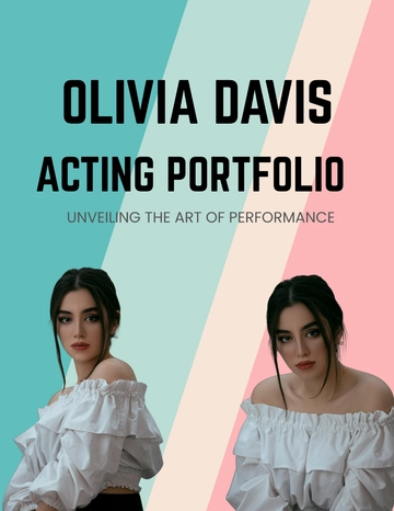 Free Acting Portfolio Template to Edit Online