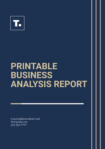Free Printable Business Analysis Report Template to Edit Online