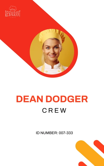 Free Restaurant Member ID Card Template to Edit Online