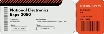 Free Trade Show Airline Ticket Template to Edit Online