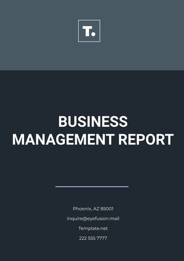 Free Business Management Report Template to Edit Online