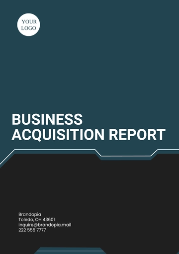 Free Business Acquisition Report Template to Edit Online