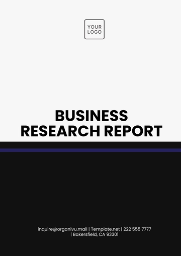 Free Business Research Report Template to Edit Online