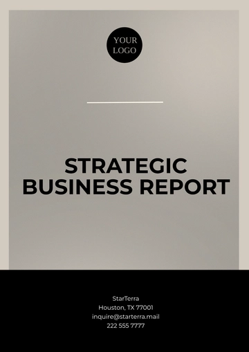 Free Strategic Business Report Template to Edit Online
