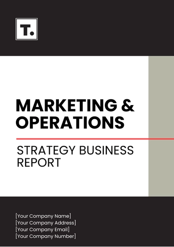 Free Marketing & Operations Strategy Business Report Template to Edit Online