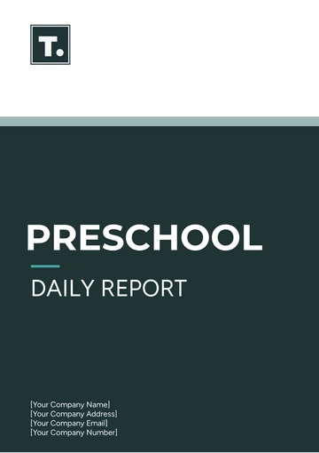 Free Preschool Daily Report Template to Edit Online