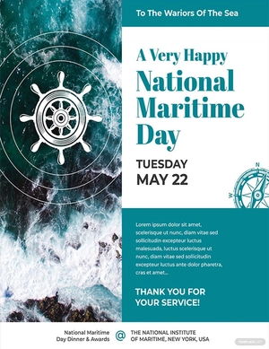National Maritime Day Poster Template