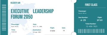 Free Corporate Executives Airline Ticket Template to Edit Online
