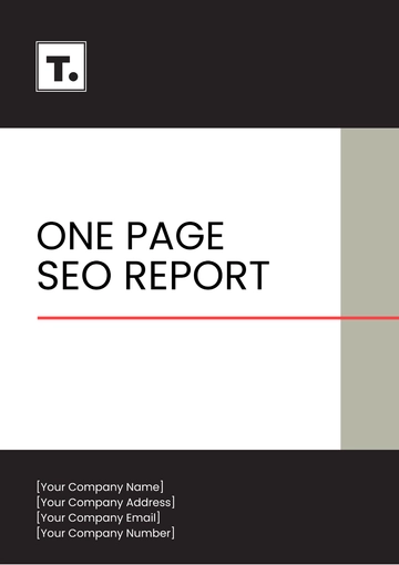 Free One Page SEO Report Template to Edit Online