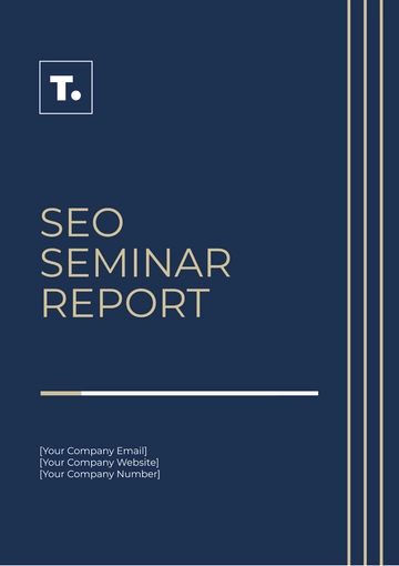 Free SEO Seminar Report Template to Edit Online