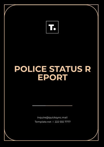 Free Police Status Report Template to Edit Online