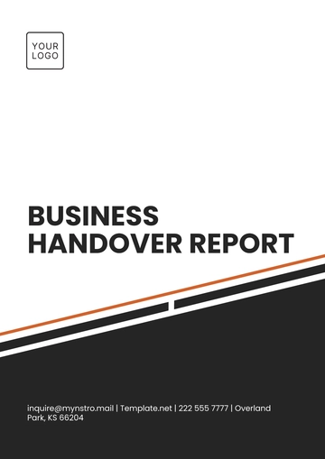 Free Business Handover Report Template to Edit Online