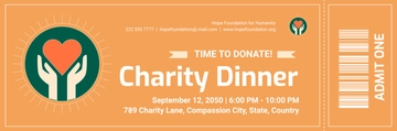 Free Charity Dinner Ticket to Edit Online