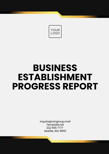 Free Business Establishment Progress Report Template to Edit Online