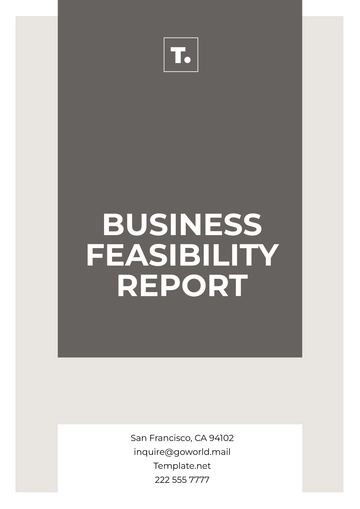Free Business Feasibility Report Template to Edit Online
