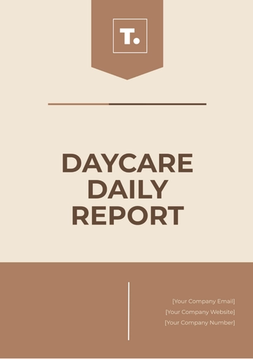 Free Daycare Daily Report Template to Edit Online