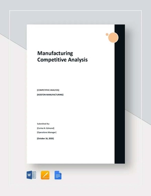 Manufacturing Competitive Analysis Template