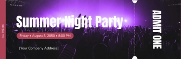 Free Admit One Party Ticket Template to Edit Online