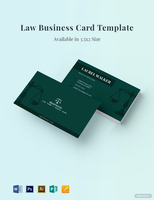 Law Business Card Template