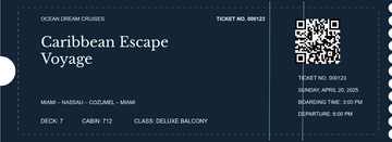 Free Cruise Ticket Template to Edit Online