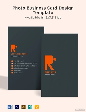 Photo Business Card Design Template