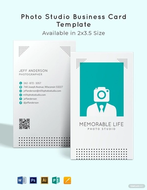 Photo Studio Business Card Template