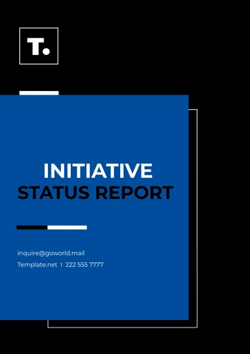 Free Initiative Status Report Template to Edit Online