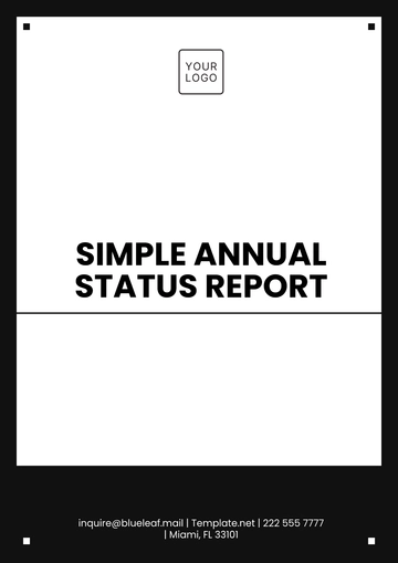 Free Simple Annual Status Report Template to Edit Online