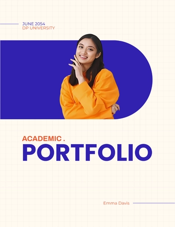 Free Professional Academic Portfolio Template to Edit Online