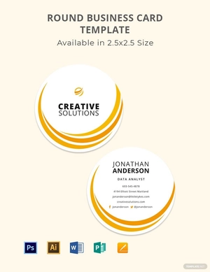 Round Business Card Template