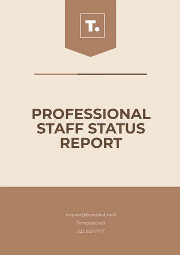 Free Professional Staff Status Report Template to Edit Online